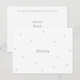 Carte de naissance Baby Neutral Ligne Signature Bl