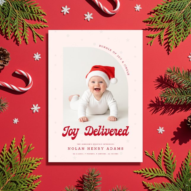 Carte de naissance moderne pour bébé avec arche et (Créateur téléchargé)