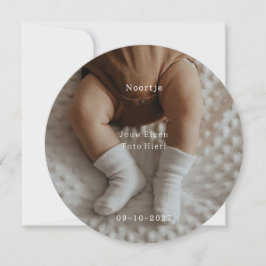 Carte de naissance personnalisée avec photo.