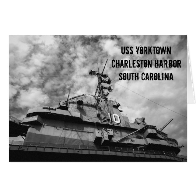 Carte de navire de guerre USS Yorktown Charleston  (Devant horizontal)
