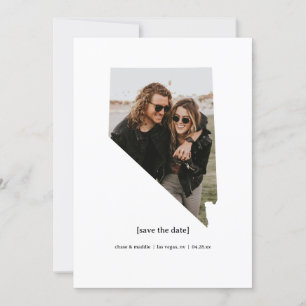 Carte de Nevada pour Enregistrer la Date avec Phot