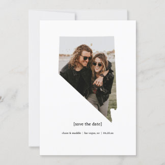 Carte de Nevada pour Enregistrer la Date avec Phot