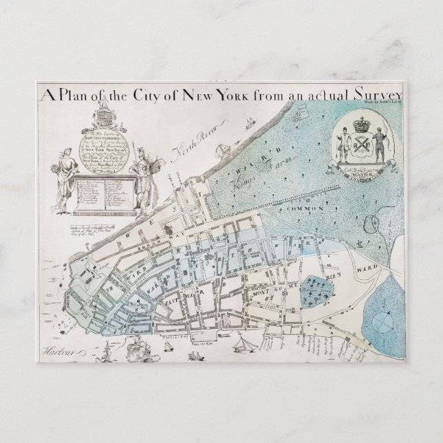 Carte de New York, 1728 (Devant)