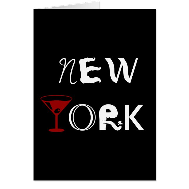 Carte de New York Martini (Devant)