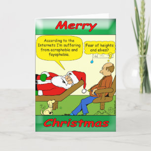Carte de Noël 1478 Santa a des phobies