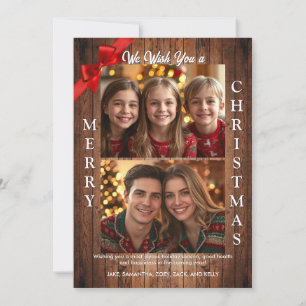Carte de Noël 3 photos Deck the Halls
