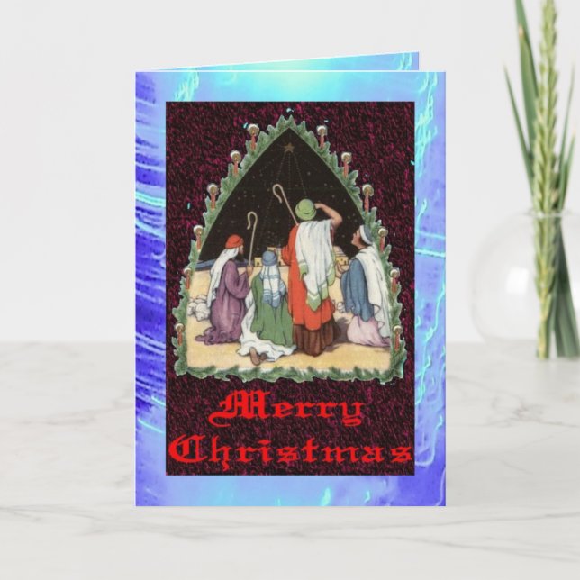 Carte de Noël - 3 sur 9 - Les bergers (Devant)