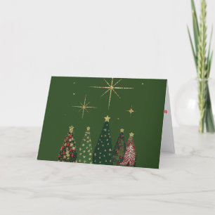 Carte de Noël 5x7 - Festive Arbres de Noël
