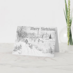 Carte de Noël à colorier pour adultes