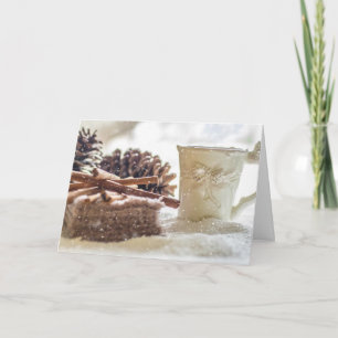 Carte de Noël à la cannelle Pinecone & Café Recett