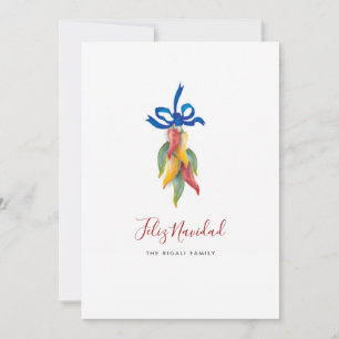 Carte de Noël à l'aquarelle Feliz Navidad