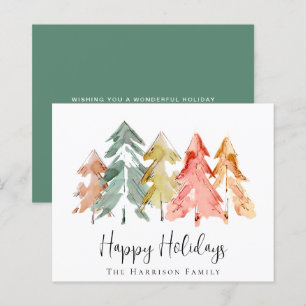 Carte de Noël à l'aquarelle "Pine Tree" de la gamm
