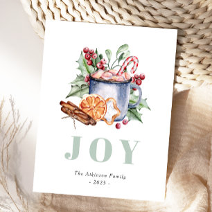 Carte de Noël à l'aquarelle Sweets Fête de fin d'a