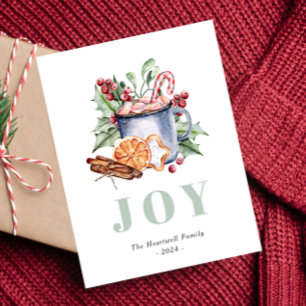 Carte de Noël à l'aquarelle Sweets Fête de fin d'a