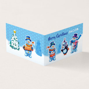 Carte de Noël à l'avant et à l'arrière musique de 