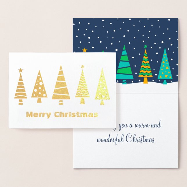 Carte de Noël à l'huile de sapin neigeux (Affichage)