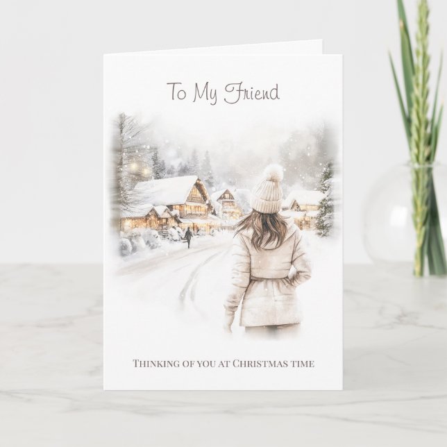 Carte de Noël à mon amie (Devant)