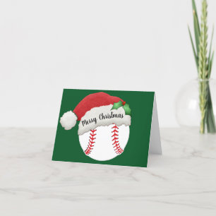 Carte de Noël à motif de baseball