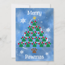 Carte de Noël à motif de chien