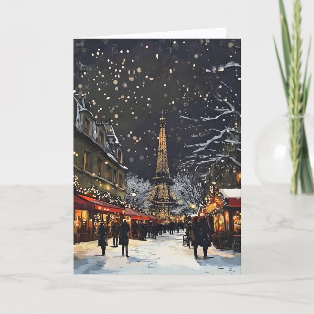Carte de Noël à Paris (Devant)