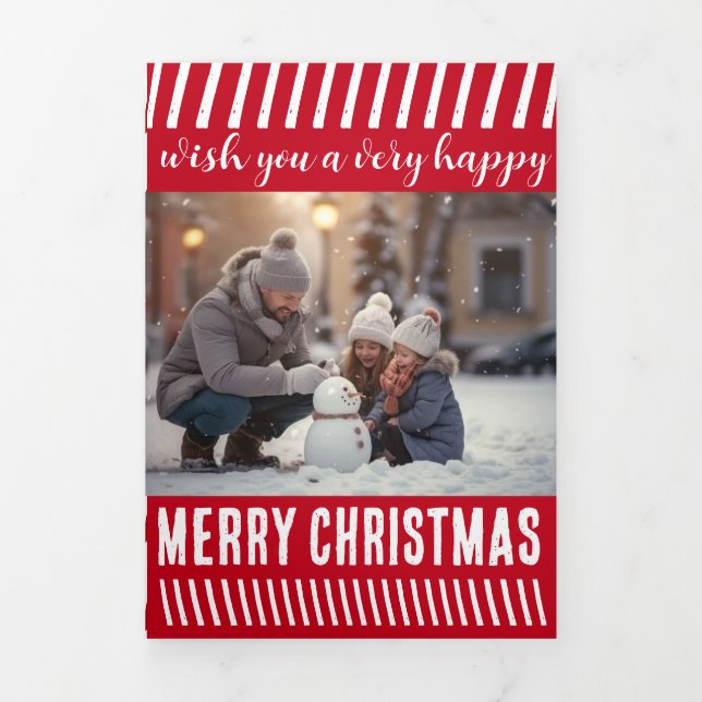 Carte de Noël à plier en trois volets (Page de couverture)