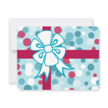 Carte de Noël à ruban rétro