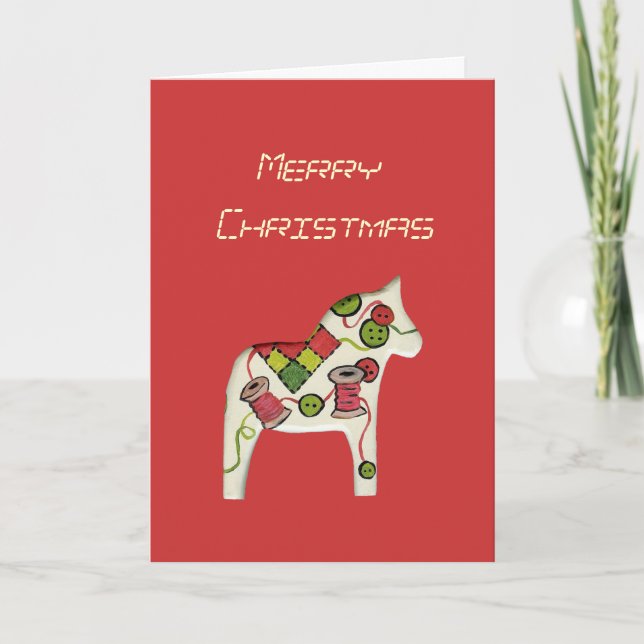 Carte de Noël à thème couture (Devant)