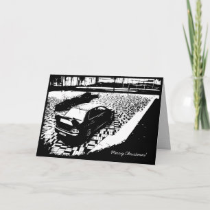 Carte de Noël à thème de la voiture EVO IX