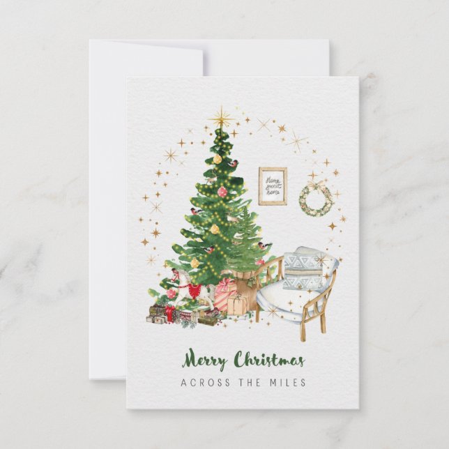 Carte de Noël à travers les Miles 3,5x5" (Devant)