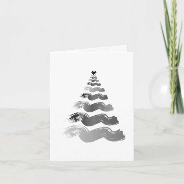 Carte de Noël Abstraite Arbre de Noël (Devant)