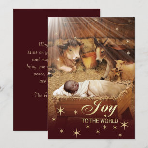 Carte de Noël Africaine Américaine Baby Jesus
