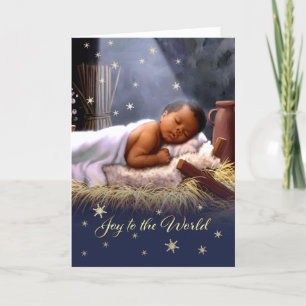 Carte de Noël Africaine Américaine Bébé Jésus