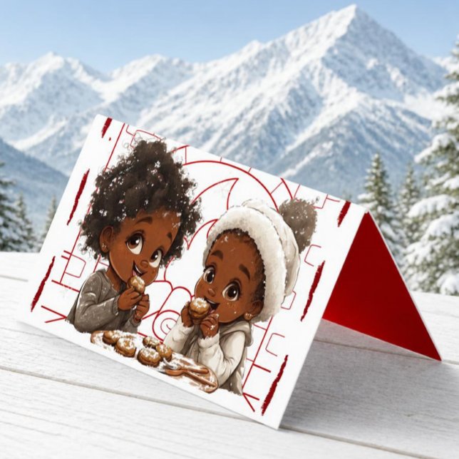 Carte de Noël afro-américaine (Créateur téléchargé)