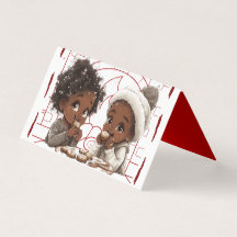 Carte de Noël afro-américaine