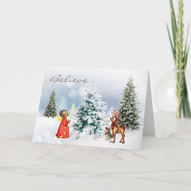 Carte de Noël afro-américaine (Devant)