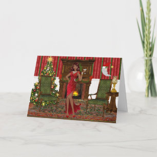 Carte de Noël afro-américaine moderne