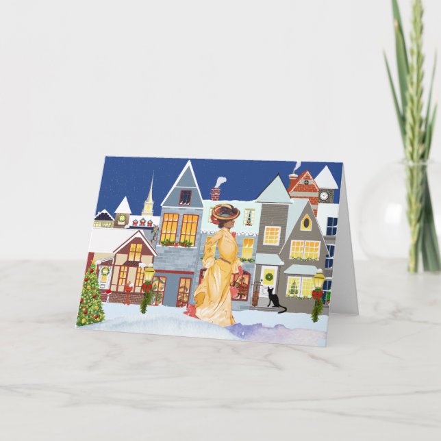 Carte de Noël afro-américaine vintage (Devant)