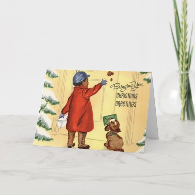 Carte de Noël afro-américaine vintage (Devant)