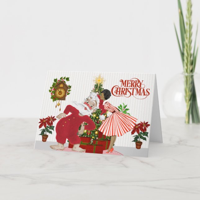 Carte de Noël afro-américaine vintage (Devant)