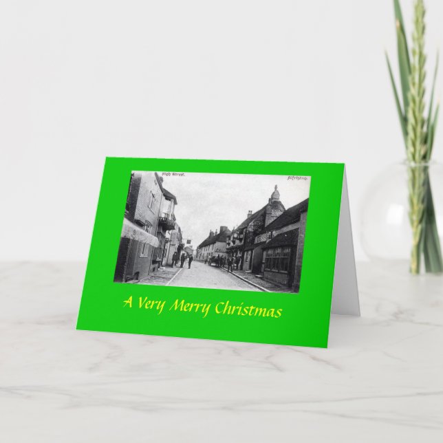 Carte de Noël, Alfriston, Sussex (Devant)