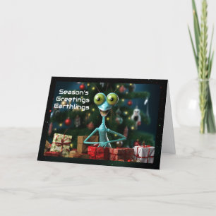 Carte de Noël Alien