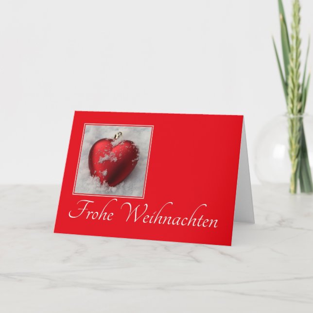 Carte de Noël allemande Frohe Weihnachten (Devant)