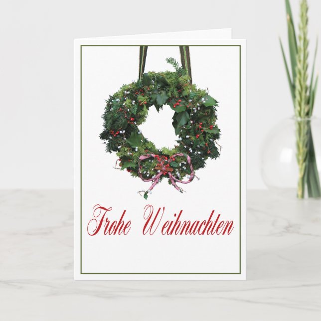 Carte de Noël allemande Frohe Weihnachten (Devant)