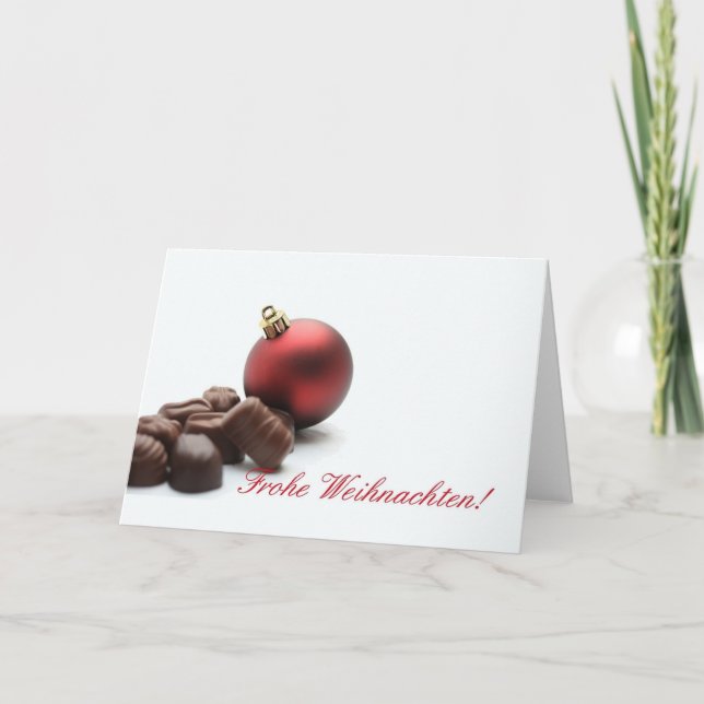 Carte de Noël allemande Frohe Weihnachten (Devant)