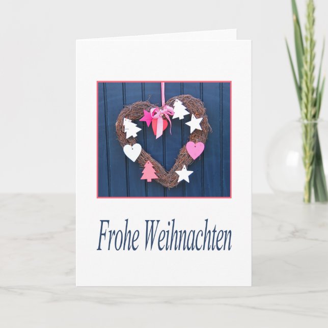 Carte de Noël allemande Frohe Weihnachten (Devant)