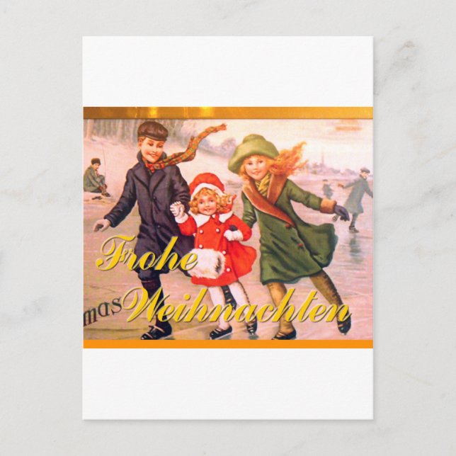 Carte de Noël allemande Frohe Weihnachten (Devant)