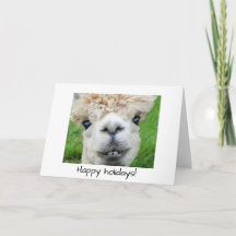 Carte de Noël Alpaca