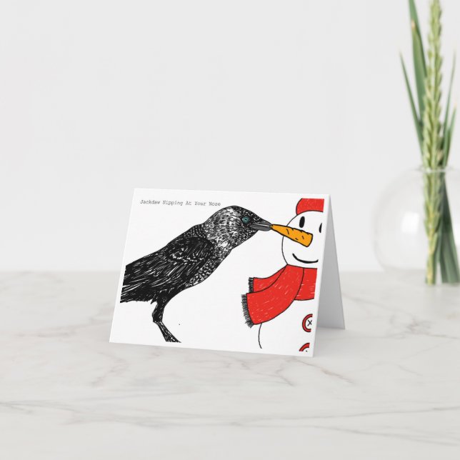 Carte de Noël alternative - Jackdaw (Devant)