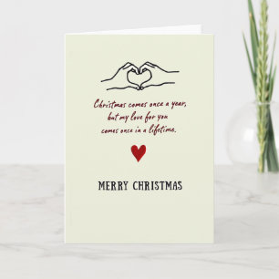 Carte de Noël : Amour Unique au Monde