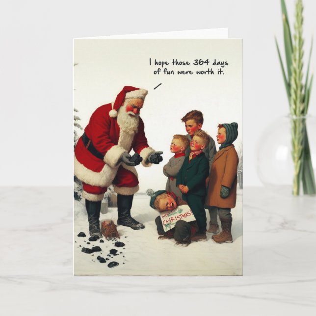 Carte de Noël amusante - 364 Jours de plaisir (Devant)